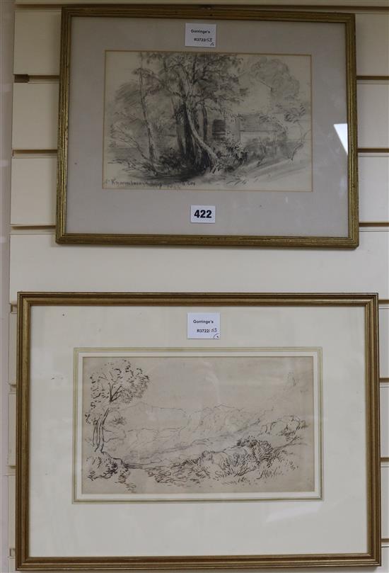 David Cox (1783-1859) River Llugwy Valley 7 x 10in.